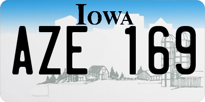 IA license plate AZE169