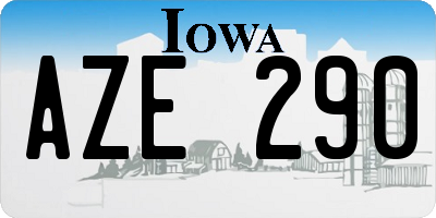 IA license plate AZE290