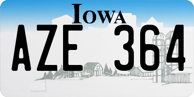 IA license plate AZE364