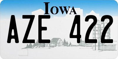 IA license plate AZE422