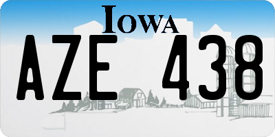 IA license plate AZE438