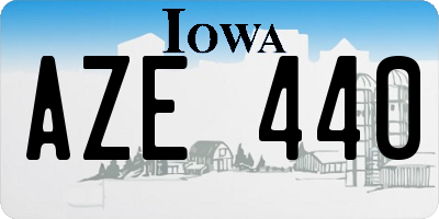 IA license plate AZE440