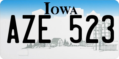 IA license plate AZE523