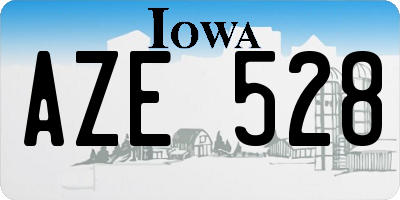 IA license plate AZE528