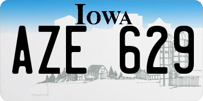 IA license plate AZE629