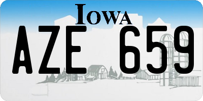 IA license plate AZE659