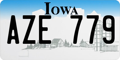 IA license plate AZE779