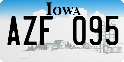 IA license plate AZF095