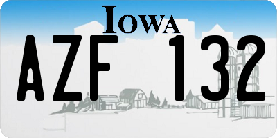 IA license plate AZF132