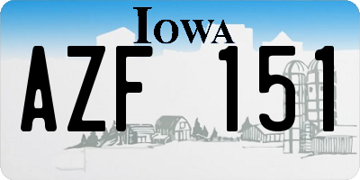 IA license plate AZF151