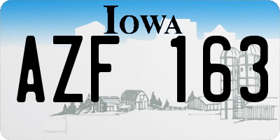 IA license plate AZF163