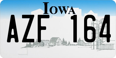 IA license plate AZF164