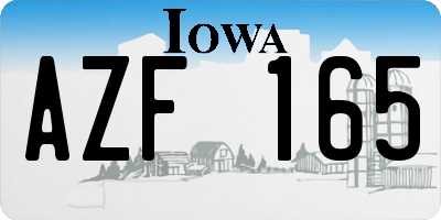 IA license plate AZF165