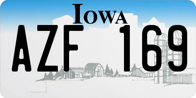 IA license plate AZF169