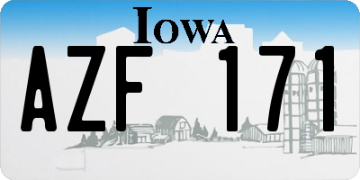 IA license plate AZF171