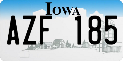 IA license plate AZF185
