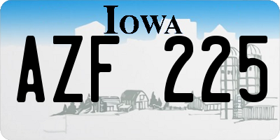 IA license plate AZF225
