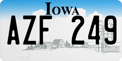 IA license plate AZF249