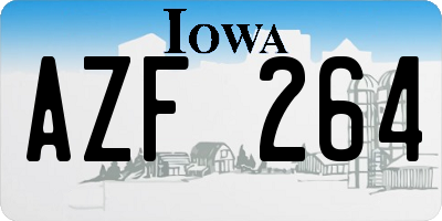 IA license plate AZF264