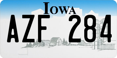 IA license plate AZF284