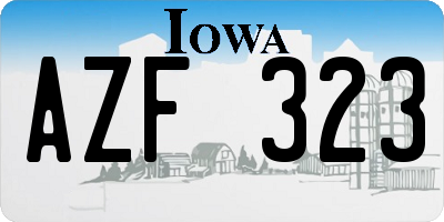 IA license plate AZF323