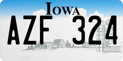 IA license plate AZF324
