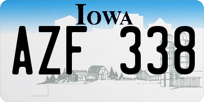 IA license plate AZF338
