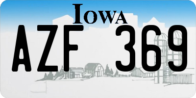 IA license plate AZF369