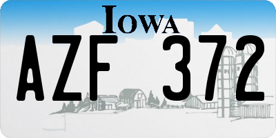 IA license plate AZF372