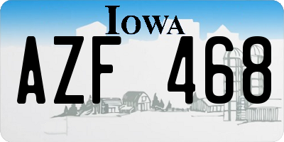 IA license plate AZF468
