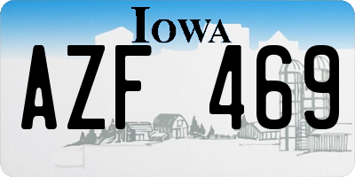 IA license plate AZF469