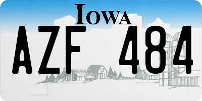 IA license plate AZF484