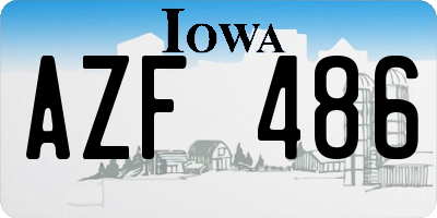 IA license plate AZF486