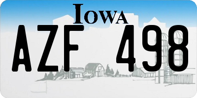 IA license plate AZF498