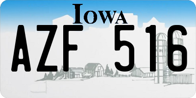 IA license plate AZF516