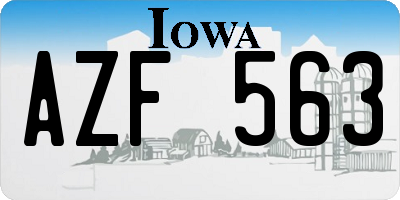 IA license plate AZF563