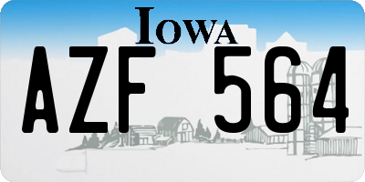 IA license plate AZF564