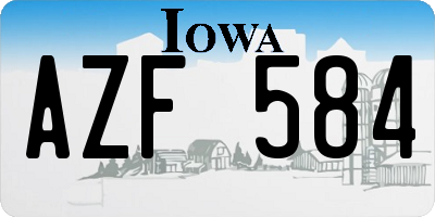 IA license plate AZF584