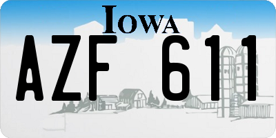IA license plate AZF611