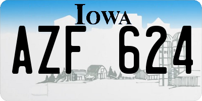 IA license plate AZF624