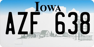 IA license plate AZF638