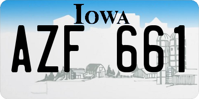 IA license plate AZF661