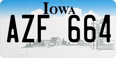 IA license plate AZF664