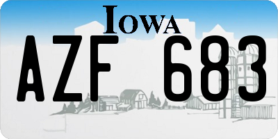 IA license plate AZF683