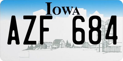 IA license plate AZF684