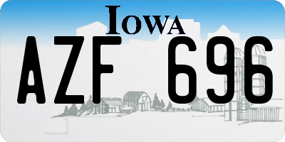 IA license plate AZF696
