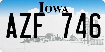 IA license plate AZF746