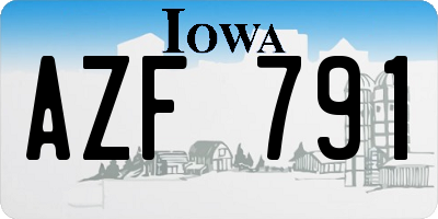IA license plate AZF791