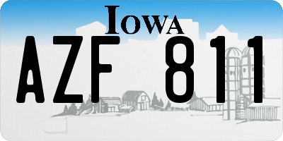 IA license plate AZF811