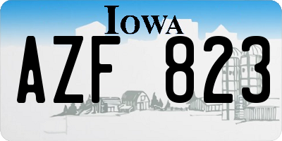 IA license plate AZF823